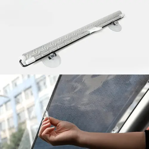 Front Window Car Sun Protection Cover Sunshade with Suction Cup, Aluminum Foil Material, UV Reflection Curtain for Windshield.