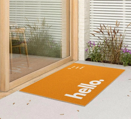 Customizable Creative Door Mat: PVC Anti-Slip Carpet with Silk Loop Design, Perfect for Small Entrances