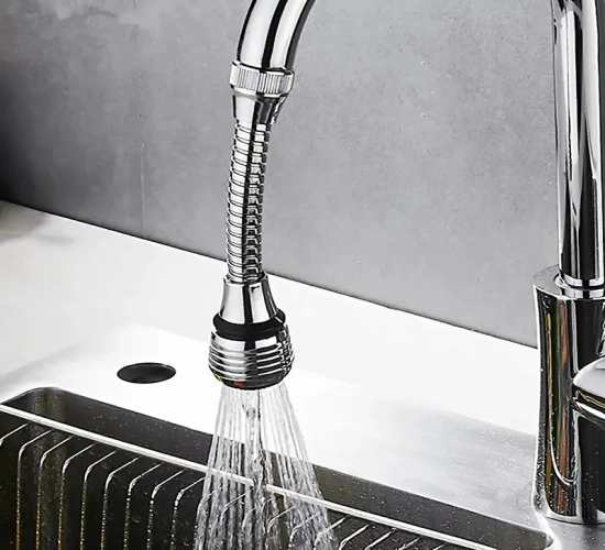 "Single Piece Faucet Extender: Anti-splash Spout with Water-Saving Kitchen Home Extended Shower Spray Filter"