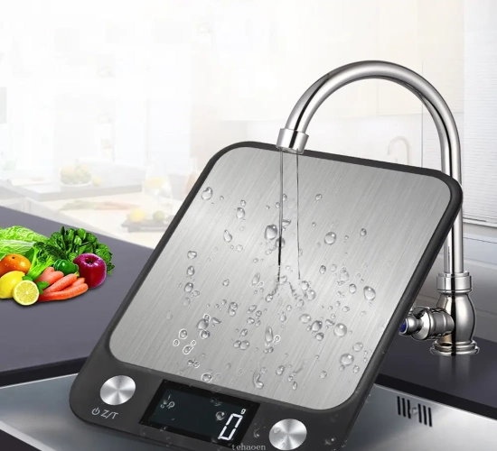 Kitchen Scale 15kg/1g: Weighing Food, Coffee Balance, Smart Electronic Digital Scales with Stainless Steel Design for Cooking and Baking
