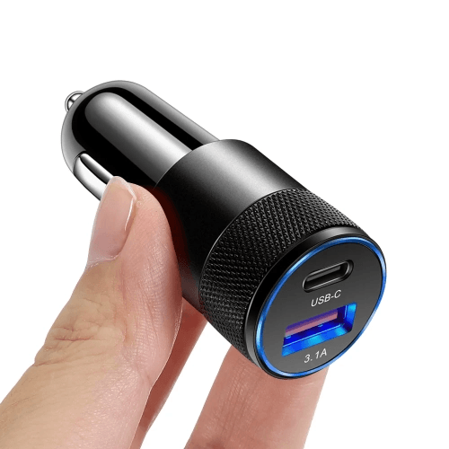 Fast Charge on the Go: 70W PD Car Charger with USB Type-C for iPhone 15, 14, iPad, Xiaomi, Huawei, Samsung, and More