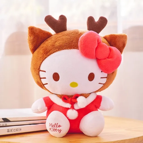 Sanrio Kawaii Hello Kitty Stuffed Toys - Adorable Cartoon Characters for Holiday Decorations, Birthday, and Christmas Day Gifts