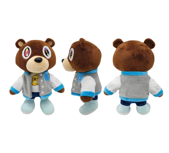 26CM Kanye Teddy Bear Plush Toy - Cartoon Animal Dolls, Stuffed Soft Toy Ideal for Christmas and Birthday Gifts for Children and Kids