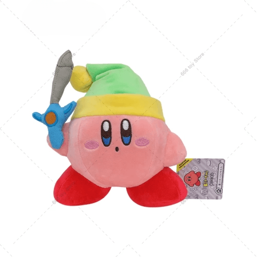 Anime Star Kirby Sword Stuffed Plush Toy - High-Quality Cartoon Peluche, a Great Christmas or Birthday Gift for Children