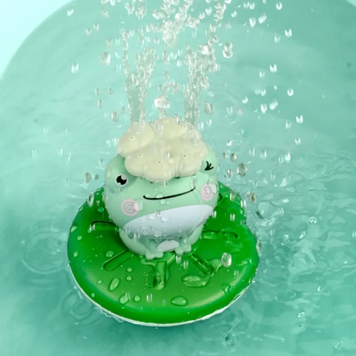 Electric Spray Water Frog Bath Toy: Floating, Rotating Sprinkler Game for Children. Perfect Kid Gifts for Bath Time and Swimming Fun.