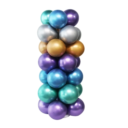 127cm Balloon Column Kit with Clear Balloons, Arch Stand, Base, and Pole: Perfect for Wedding Decor, Birthday Celebrations, and Baby Shower Parties.