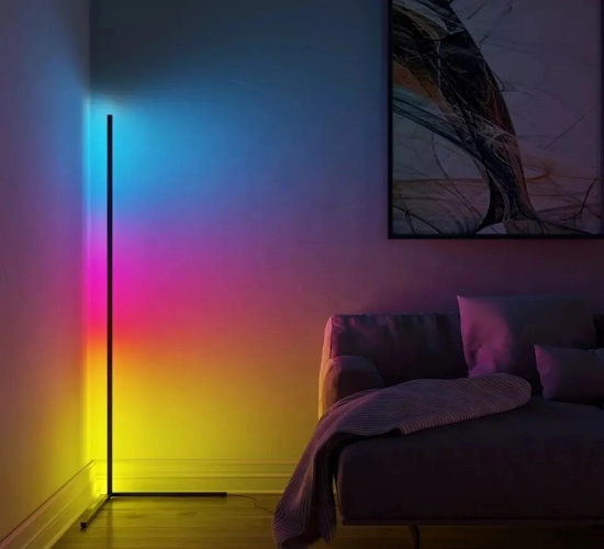 Modern Smart Floor Lamp RGB Dream Color, Music Sync, 16 Million Color Options, Controlled via APP & Remote