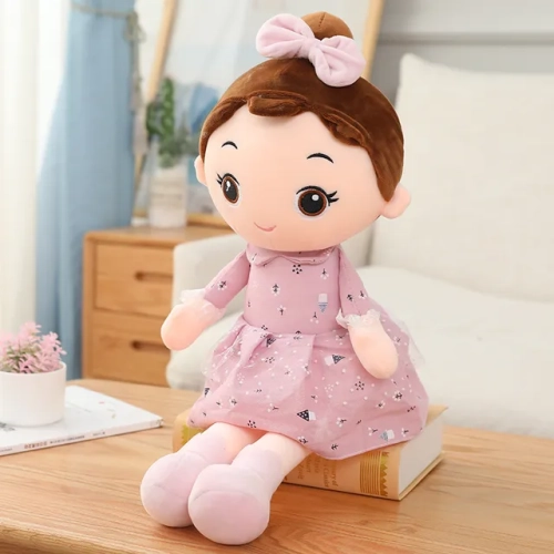 Soft and Lovely 45cm Plush Dolls: Adorable Girl Dolls with Rabbit Ears, Perfect as Stuffed Toys for Kids; Ideal Birthday or Valentine's Gift for Girls.