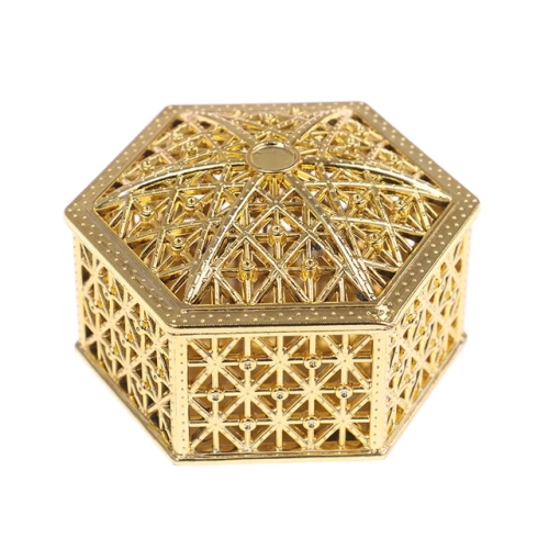 1PC Creative Plastic Hexagon Candy Box - Vintage Chocolate Gift and Treat Boxes for Weddings.