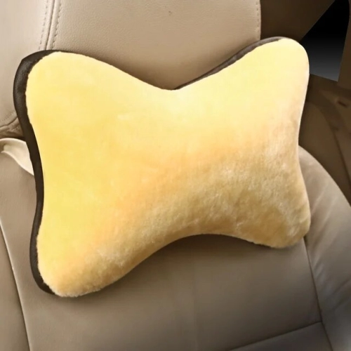 Universal Car Neck Pillow with Dual-Side PU Leather: Head Pain Relief and Comfortable Fiber Filling (1 Piece Pack)