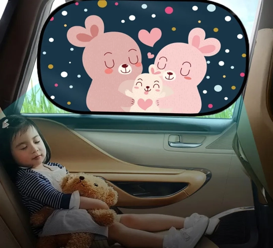 Sunshade for Cars with UV Protection and Electrostatic Adsorption - Universal Window Cover for Kids, Ideal for Outdoor Sunscreen Protection.