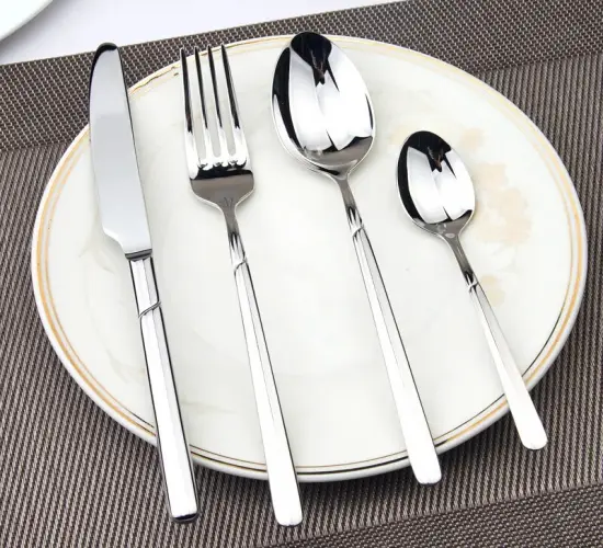 Cozy Zone 24-Piece Luxury Stainless Steel Dinnerware Set - High-Quality Cutlery for Dining, Including Knives, Forks, and Spoons, Ideal for Western Cuisine Restaurant
