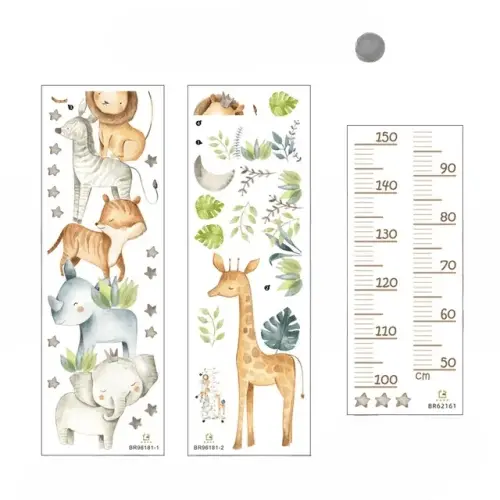 Waterproof, Removable PVC Stickers for Kids' Room, Kindergarten, and Home Decoration. Keep track of your child's growth with style!