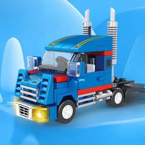 Building Block Truck: Racing Car Series, Engineering Vehicle Technical Model Assembly Bricks Toys. Ideal Birthday or Christmas Gift for Kids.