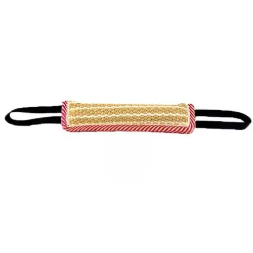 Resilient Dog Training Tug Toy: Bite-Resistant Pillow Toy with Rope Handles for Large Dogs - Interactive Play and Chewing Fun
