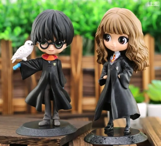 Harry Potter Action Figures: Anime Figure from Hot Movies - Car Cake Decoration, Children's Toys Gift, Tight PVC Doll Version