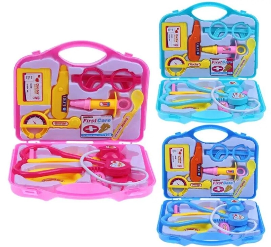 15-Piece Children's Doctor Nurse Pretend Play Set Portable Suitcase with Medical Tools for Girls and Boys - Gifts for Learning and Educational Play