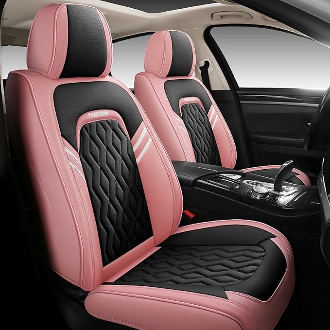 Faux Leatherette Car Seat Covers for 5-Passenger Vehicles: Universal Fit for SUVs and Cars