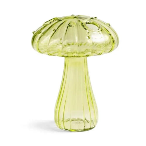 Colorful mushroom glass vase, also an aromatherapy bottle. Perfect for small home hydroponic flower arrangements and simple table decoration.