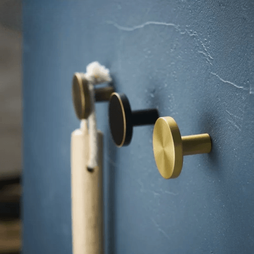 Dooroom Brass Bearing Hooks: Bathroom, Indoor, Kitchen, Hallway Wall Clothes Hooks with Wall Hangings Row Hooks, Nordic Fresh American Design