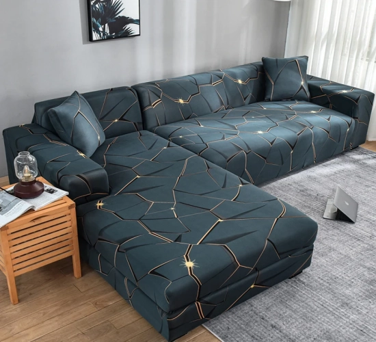 Elastic Sofa Cover: Stretchable Protector for 1/2/3/4 Seater, L-Shaped Corner Sofas in Living Room - Suitable for Sofa, Couch, and Armchair