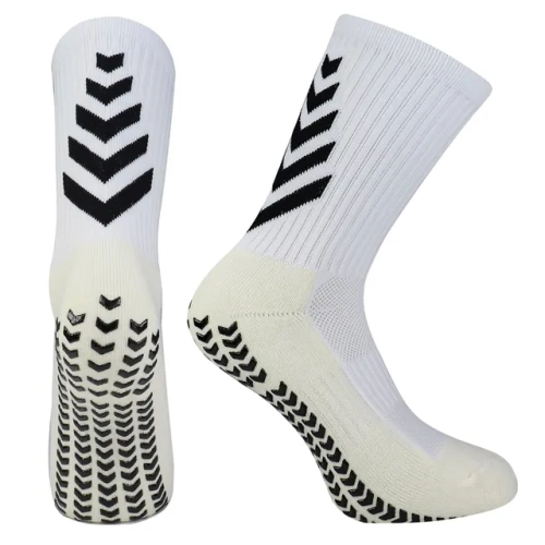 Optimize Your Athletic Performance with Men's Non-Slip Football Socks - Cushioned, Breathable, and Gripped for Running, Yoga, Basketball, Hiking, and Various Sports Activities.