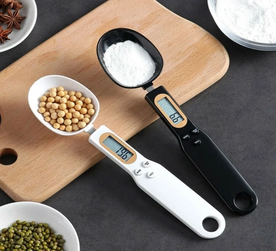 Digital Spoon Scale for Kitchen - Electronic Kitchen Scale with 500g Capacity, 0.1g Precision, LCD Display, and Digital Weight Measuring Spoon - Essential Kitchen Tool