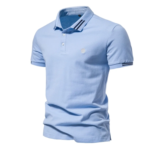 Step into Summer with Style: 100% Cotton Men's Polo Shirts - Casual, Solid Color, Short Sleeve Elegance. Discover New Summer Designer Clothing for Men."
