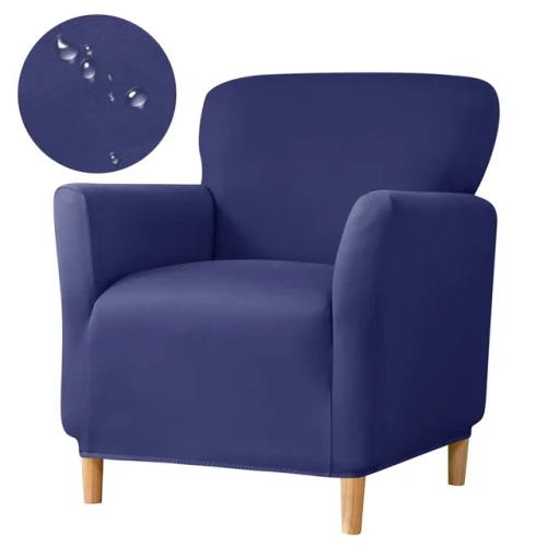 Water Repellent Tub Chair Cover: Stretchable Slipcover for Club Armchair. Ideal for Living Room, Bar Counter, and Hotel Sofas