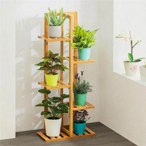 Versatile Flower Pot Holder Shelf for Indoor and Outdoor Plant Display – Stylish Shelving Unit for Patio Decor