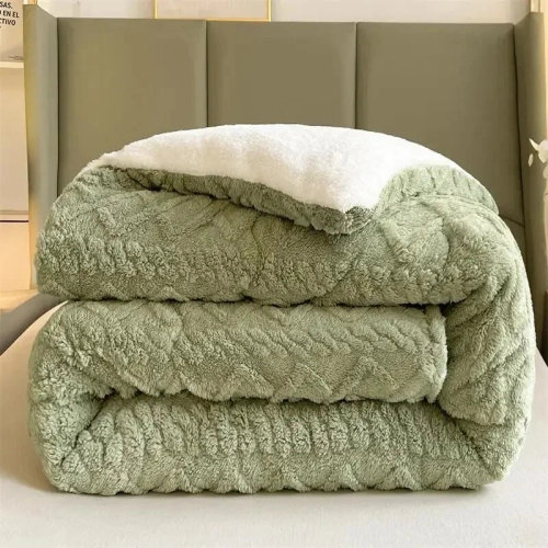 New Super Thick Winter Warm Blanket Artificial Lamb Cashmere Weighted Blankets for Soft, Comfortable Warmth on Bed
