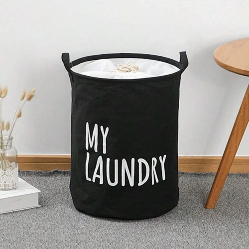 Foldable Drawstring Laundry Basket Large Waterproof Clothes Storage for Home, Bathroom, and Children's Toys Organization