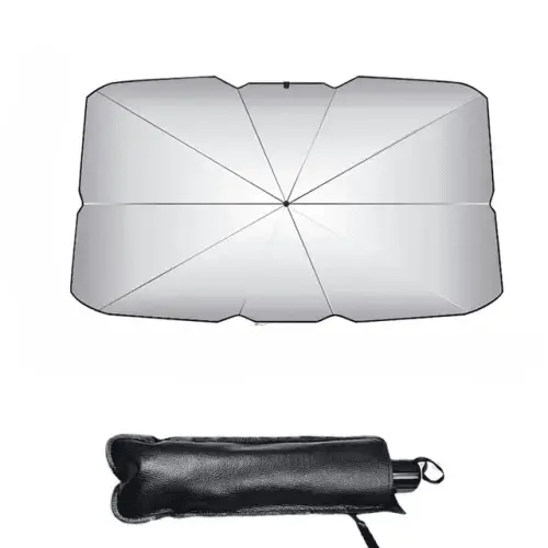 Portable Car Windshield Sunshade Front Sun Protector with Heat Insulation, Sunshaded Umbrella Parasol for Heat Protection.