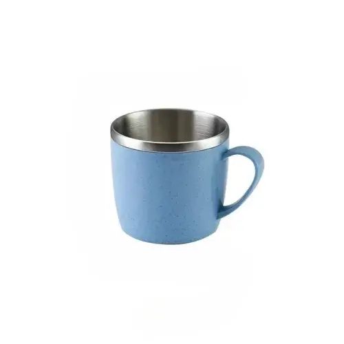 Stainless Steel Cups with Double Layer and Anti-scalding Design: Plastic Handle for Coffee, Milk, Tea, and Drinks - Ideal for Home, Office, or On-the-Go Tumbler Use