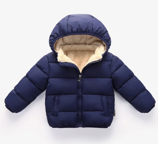 Thick Jackets with Warm Plush for Boys and Girls, Featuring a Fur Hood. Keep Kids Cozy in Thicken Outerwear, Ideal for Cold Weather Adventures in these Snowsuit-Styled Baby Children Coats."