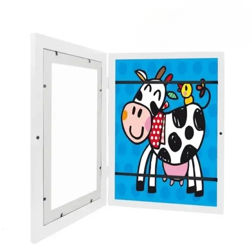 A4 Children's Art Frame Set: Wooden, Replaceable Photo Display for Posters, Photos, Drawings, Paintings, and Pictures - Perfect for Display Decor.