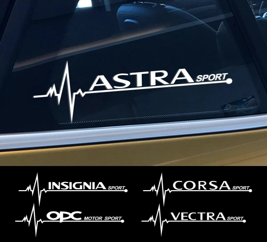 2PCS Car Side Window Trim Decals for Opel OPC Astra J H G K Insignia Corsa D B E Mokka Vectra B - Auto Decor Accessories