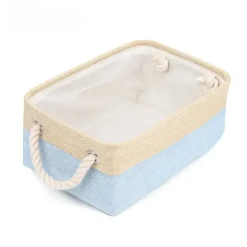 Folding Linen Organizer Box: Home Supplies Sundries Sorting Basket for Underwear, Socks, and Baby Toys Storage.