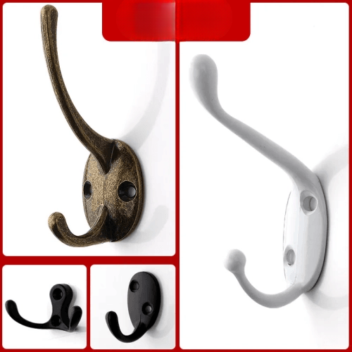 Antique Bronze Zinc Alloy Wall Hooks: Sturdy Hangers for Coats, Bags, Hats, and More – Perfect for Bathroom, Kitchen, or Anywhere Else You Need Hanging Storage, Complete with Screw