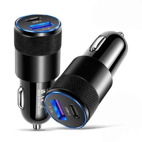 Power on the Move: 66W USB Type-C Fast Charging Car Charger for Xiaomi, Huawei PD Phones - Adapter with Cigarette Lighter Socket