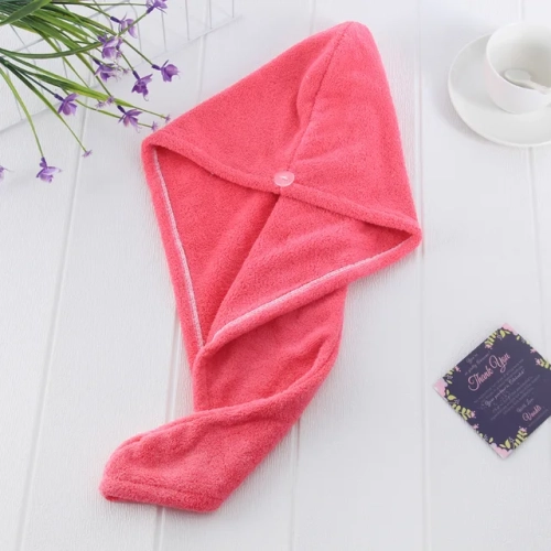 Quick-drying bath towel for women, adults, and long curly hair. Thick and absorbent microfiber towel cap for a dry head after showering.