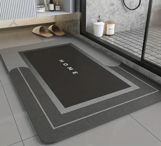 1pc 40*60cm Super Absorbent Floor Mat for Bathroom - Non-Slip, Fast Drying, Soft Carpet, Suitable for Shower, Tub, and Outdoor Use as a Doormat.
