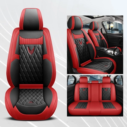 Super Luxurious Heavy Duty Full Set Car Seat Covers: Waterproof Leather Automotive Vehicle Covers for Cars, SUVs, and Pick-up Trucks