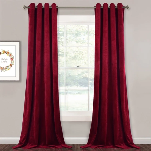 "RYB HOME: Elevate Your Home Theater and Living Room with 1-Piece Ultra-Plush Velvet Blackout Curtain for Cozy Elegance"