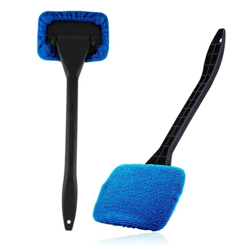 Car Window Cleaner Brush Kit – Windshield Cleaning Wash Tool for Interior Auto Glass, Equipped with a Long Handle for Effortless Cleaning – A Essential Car Accessory for Pristine Windows.