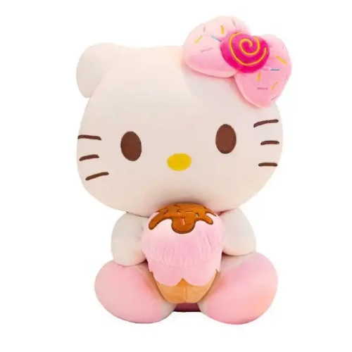 Hello Kitty Kawaii Plush Toys - Ice Cream Dolls, Soft Stuffed Pillows, Anime Animal Decor. Ideal Christmas gifts and plushies for girls and kids.