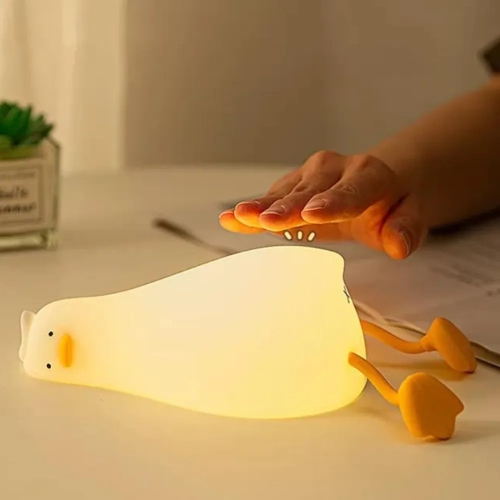 Rechargeable Silicone Duck Nightlights LED Night Light with USB, Perfect Creative Decoration for Children's Bedroom, Ideal Birthday Gift