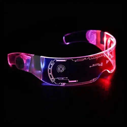 Vibrant Luminous Glasses for Music Bar, KTV, Christmas, Valentine's Day Party Decor: LED Goggles for Festive Performances and Props.