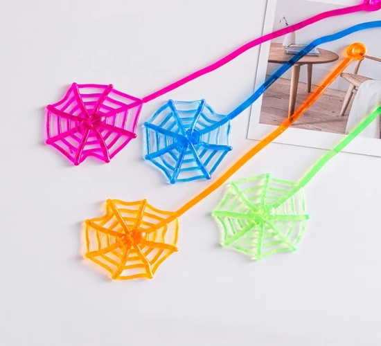 Elastically Stretchable Sticky Spider Web Climbing Novelty Toys - Ideal for Kids' Birthday Party Favors and Halloween Party Decorations