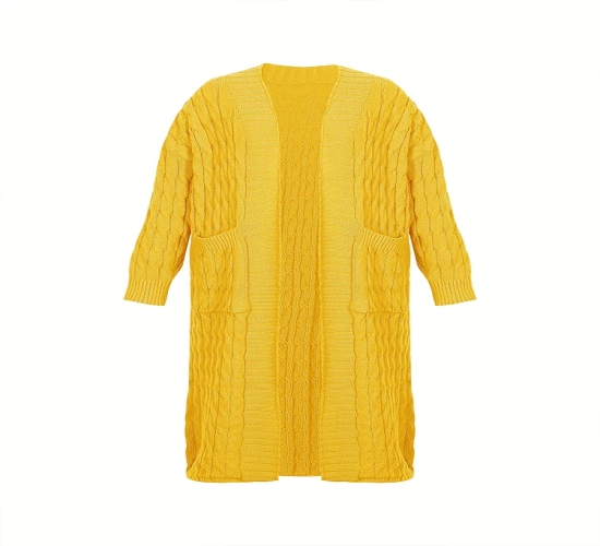 2023 Autumn/Winter New Fashion: Women's Cardigan with Long Sleeves and Pockets. Chunky Knit Top Sweater for Women.